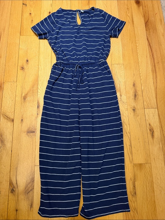 Old Navy Pants - Old Navy Women’s Blue Striped Jumpsuit Size Medium - C1-337